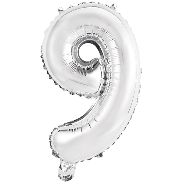 Mini Number 9 Silver